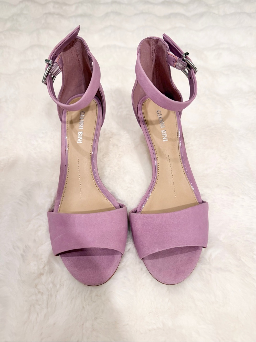 Gianni Bini Mauve Open-Toe Ankle-Strap Sandals